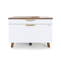 MidMod by Union & Scale 29" 2-Drawer Lateral File Cabinet - Letter/Legal - White/Espresso-MidMod is a collection by Union & Scale