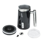 Brentwood Electric Milk Frother & Warmer - Cordless - 300ml - Black (GA-301BK)-Level Indicators for Heat and Froth