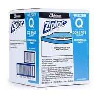 Ziploc Freezer Bags, 1 Quart, 300 Pack (SCJ70873)-Store, protect and transport food with Ziploc® Brand Freezer Bags