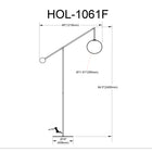 Dainolite Holly Transitional Incandescent Floor Lamp - 1 Light - Aged Brass with Opal Glass-Metal