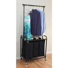 Oceanstar TLS1385 3-Bag Rolling Laundry Sorter with Adjustable Hanging Bar, Bronze-6