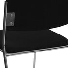 Flash Furniture HERCULES Series Fabric High Density Stacking Chair with Chrome Sled Base - Black-Black Fabric Upholstery