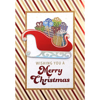 Rosedale Gold "Wishing You A Merry Christmas" Greeting Cards with Envelopes - 5-1/2" x 8" - 6 Pack-Greeting Cards