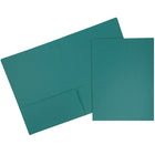 JAM Paper Premium Paper Cardstock Two Pocket Presentation Folders, Teal Blue, 6 Pack-Teal Blue Cardstock Folders