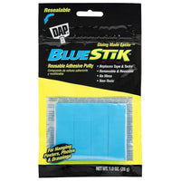Dap BlueStik Reusable Adhesive Putty, 1 oz., 12 Pack (DAP01201)-Used for mounting projects on the wall