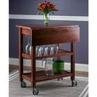 Winsome Jonathan Drop Leaf Kitchen Cart in Walnut (94734)-5