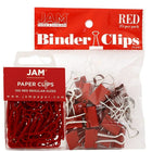 JAM Paper Office Desk Supplies Bundle, Paper Clips & Binder Clips, Red (218334re)-Paper clips and binder clips