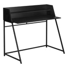 Monarch Specialties 7547 48" Computer Desk - Black/Black Metal-Computer desk in a black finish featuring a small hutch with 1 long shelf