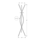 Monarch Specialties 2016 Coat Rack - Espresso Metal Contemporary Style-Metal legs provide support