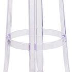 Flash Furniture 29.75" High Transparent Barstool-Stacks up to 4 High