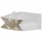 JAM Paper Gift Bags with Rope Handles - Small Square - 6.5" x 6.5" x 3.5"- White Glossy - 100 Pack-Quantity: 100 per pack