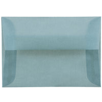 JAM Paper 4bar A1 Envelopes, 3.63 x 5 1/8, Translucent Vellum Ocean Blue, 250 Pack (1591614H)-Ocean blue translucent envelope