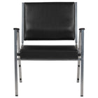 Flash Furniture HERCULES Series Black Antimicrobial Vinyl Bariatric Medical Reception Arm Chair-Set of 4 Medical Waiting Room Chairs with Arms