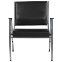 Flash Furniture HERCULES Series Black Antimicrobial Vinyl Bariatric Medical Reception Arm Chair-Set of 4 Medical Waiting Room Chairs with Arms