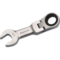 Dynamic Tools 1/2" Stubby Flex Head Ratcheting Wrench-Size: 1/2"
