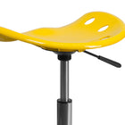 Flash Furniture Vibrant Tractor Seat & Chrome Stool - Yellow-Pneumatic Seat Height Adjustment
