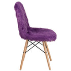 Flash Furniture Faux Fur Shaggy Chair, Purple (4DL15)-Purple Shaggy Upholstery