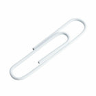 JAM Paper Colored Jumbo 2" Paper Clips - White - 2 Packs of 75-These colorful paperclips are great for organizing papers at home, school, or the office