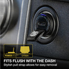 Scosche Powervolt 30W Certified Usb Type-C Fast Mini Car Charger-Blue LED indicator lets you know the charger is receiving power to charge device from your vehicles 12V power outlet.