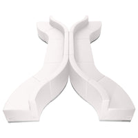 Flash Furniture HERCULES Alon Melrose LeatherSoft Reception Configuration - 10 Pieces - White-Contemporary Reception Set