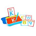 Educational Insights Light-Up Tracing Center - Multicolor-Light up learning tray! The fun way to practice writing letters and numbers! Choose a card, then use the included stylus to copy that shape in the sand, creating a glowing, light-up letter or number. Set includes self-contained LED sand tracing tray with lid; 18 double-sided cards featuring letters, numbers, and designs to copy; and stylus pen