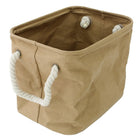 Cathay Importers Eco-Friendly Paper Rectangle Storage Basket, Brown, Small (EC-21-0068)-8.75"H  x 10"W x 8"D