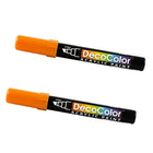 Marvy Uchida Chisel-Tip Acrylic Paint Marker - Orange - 2 Pack-Colour: Orange