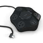 NXT Technologies 4-Outlet plus USB Surge Protector, 8' Cord, 500 Joules (NX56819)-8' braided cord for added durability