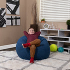 Flash Furniture Small Denim Kids Bean Bag Chair-Machine Washable Removable Slip Cover