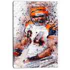 Designart Enthusiastic Football Player Street Art Canvas Artwork, (PT3612-24-40)-Print