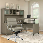Plata Import Paco Office Chair PU Leather Low Back Foam Metal Frame - Grey-Chrome-plated steel structure, resistant and stable