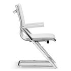 Leatherette Concrete Conference Chairs, White, 2 Pack-24 1/2" high soft neoprene padded arms