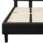 Flash Furniture Brighton Twin Size Tufted Upholstered Platform Bed - Black Fabric-Button Tufted