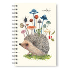 Studio Oh! Hedgehog with Mushrooms Medium Spiral Notebook - 8.74" x 6.10" - Assorted Colours-160 pages