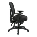 ProGrid Mid Back Chair with Seat Slider, Ratchet Back, Multi-Function Control, Black-Built-in lumbar support