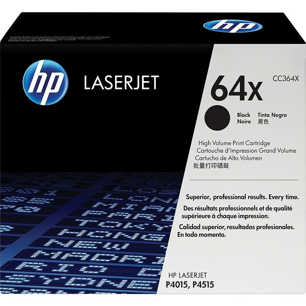 HP 64X (CC364X) Black High Yield Original LaserJet Toner Cartridge