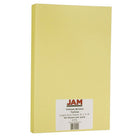 JAM Paper Vellum Bristol Legal Cardstock, 8.5 x 14, 67lb Yellow, 50 Pack (16928440)-Yellow card stock for scrapbooking and creating posters