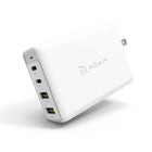 Adam Elements OMNIA 100W Multiport Super Charging Kit Charger - USB-C & USB-A Ports - White-Equipped with 2 x USB-C & 2 x USB-A ports