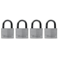 Master Lock 40mm Solid Body Aluminum Padlocks, Keyed A-Like, 4 Pack-Padlock