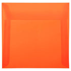JAM Paper 6.5 x 6.5 Square Envelopes, Glamour Orange Translucent Vellum, 50 Pack (1592120I)-Glamour orange translucent envelope