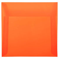 JAM Paper 6.5 x 6.5 Square Envelopes, Glamour Orange Translucent Vellum, 50 Pack (1592120I)-Glamour orange translucent envelope
