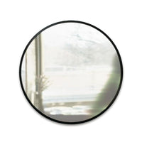 Plata Import Round Mirror with Black Frame-Accent mirror for indoor or outdoor use