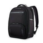 Samsonite Pro Slim Backpack 15.6", Black-Black, Made out of durable 100% nylon that is water-resistant with leather accents.
