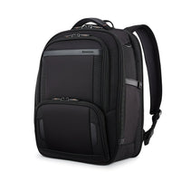 Samsonite Pro Slim Backpack 15.6", Black-Black, Made out of durable 100% nylon that is water-resistant with leather accents.
