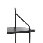 Can-Bramar Modernatta 3 Tier Wall Mounted Bookcase - Matte Black-3 shelves