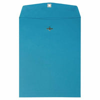 JAM Paper 10" x 13" Open End Catalog Coloured Envelopes with Clasp Closure - Blue Recycled - 50 Pack -Blue Envelope