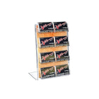 Azar Displays Vertical Slanted L-Shape Sign Holder with 8 Gift Card-Pocket, 8.5"W x 11"H, 2 Pack (252048)-Made from acrylic