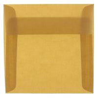 JAM Paper 8.5 x 8.5 Square Envelopes, Earth Brown Translucent Vellum, 25 Pack (1592169)-Earth brown