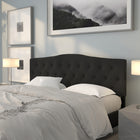 Flash Furniture Cambridge Tufted Upholstered King Size Headboard - Black Fabric-Button Tufted with Diamond Pattern Stitching