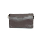 Ashlin Leather Cordasco Mid-Sized Dopp Kit Shave Bag, Dark Brown-Shaving DOPP Kit with top zipper closure & front zippered section. Perfect size for travel & accessories. Excellent unisex design for gents & ladies. Top zippered access is easy to access the contents inside